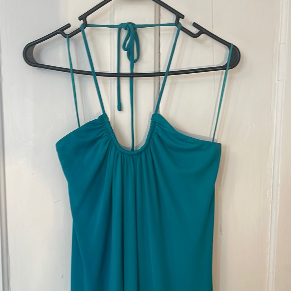Teal Halter Dress